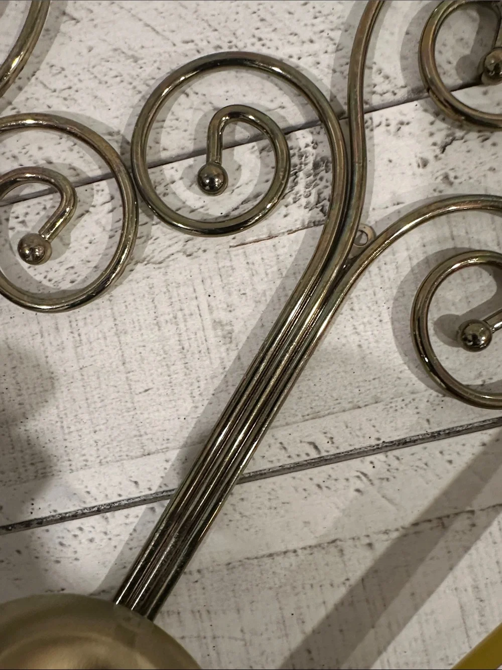 Home Interiors Wall-Mount Scroll Candle Holders in Antique Brass